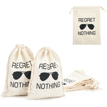 10 stk. 10x15 cm Tømmermænds-kit Bryllupsfest Gaver til Polterabend Bomuld Tømmermænd Snørelukningspose