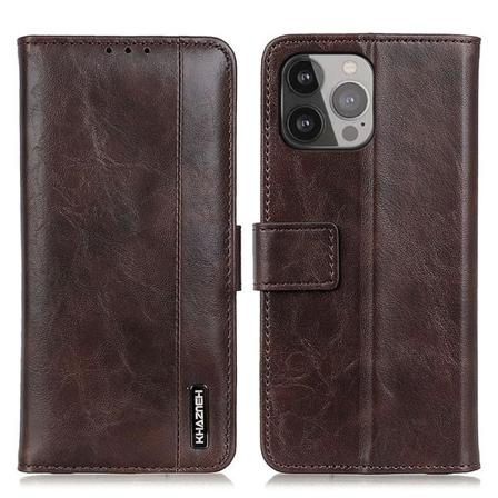 Khazneh Iphone 13 Pro Max Premium Plånboksfodral - Brunt Brun