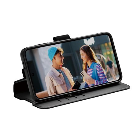 PanzerGlass CARE Galaxy A26 5G Feature lommebokdeksel (sort) Vegansk lær, 4 kortlommer, stativfunksjon