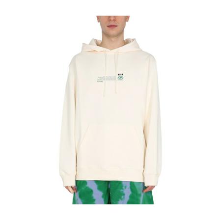 Msgm Fantastic Sweatshirt Hvid, Herre Hættetrøjer