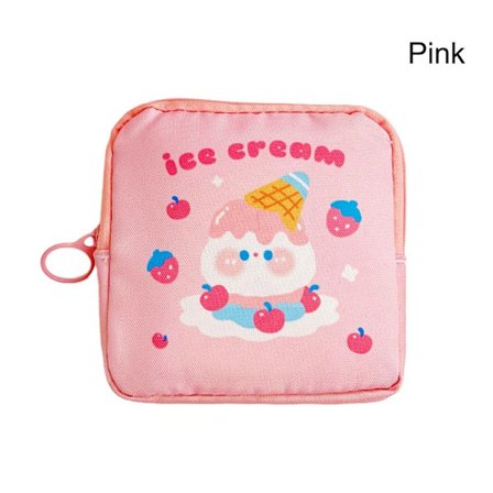 2 stk. Sanitær Mattepose Manipulasjonssikker Oppbevaringspose 2 STK ROSA 2 STK