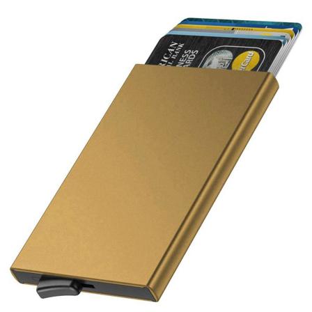 Smart Korthållare I Aluminium (rfid-skyddad) Pop-up - Guld Guld One Size