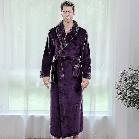 Kvinnor Män Vinter Plus Size Flanellrock Extra lång Huva Varm Morgonrock Lovers Tjock Kimono Badrock Man Morgonrock Robes