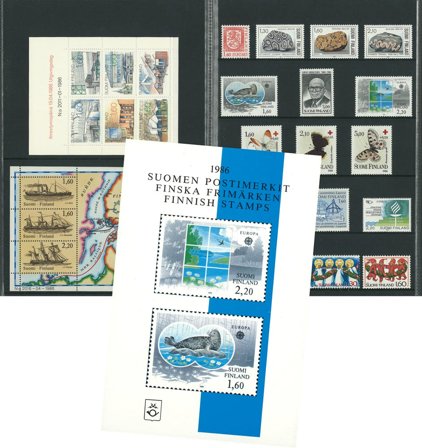 Finland - Årsmappe 1986 - Postfrisk
