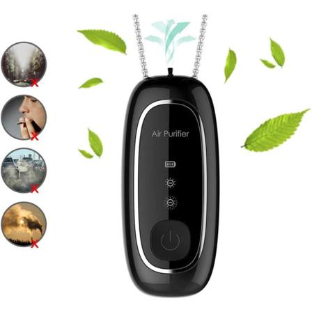 Bärbar Luftrenare, Mini Portable Air Freshner Ionizer (svart)