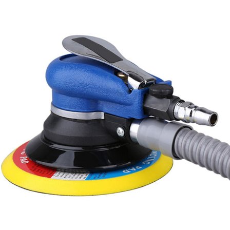 Handhållen slipmaskin, 6 tum 150 mm pneumatisk slumpmässig excenterslipmaskin för luftverktyg med dammuppsamlingsslang