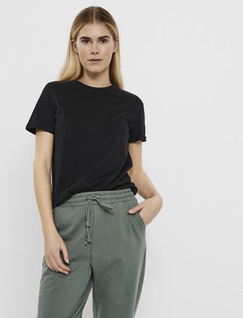 Vero Moda Vmpaula S/S T-Shirt Noos - Black - XL
