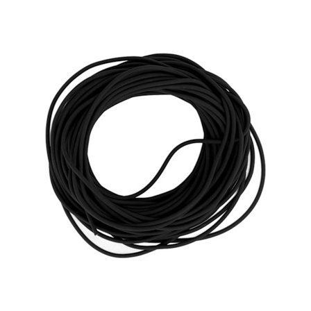 10M Latex Gummistrikk Motstandsbånd 2.2mm Diameter Høy Elastisk Trening Svart