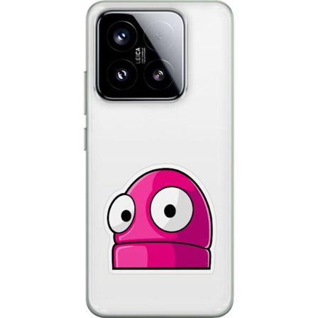 Yhteensopiva Puhelinkuori Xiaomi Xiaomi 15 Pinkki sarjakuvahahmo suurilla silmillä leikkisässä ja humoristisessa tyylissä