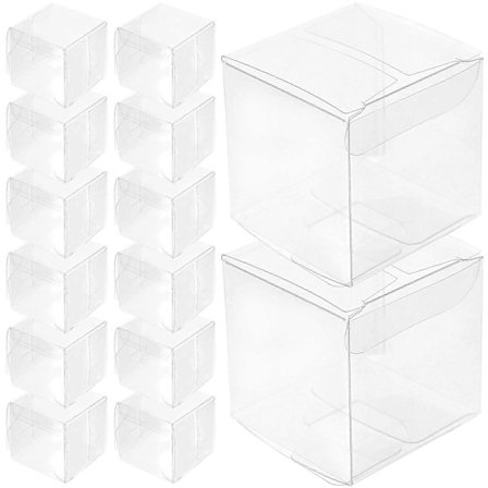 20 stk. klare gaveesker med firkantet form, ideell for bryllup, bursdager og høytidsfeiringer