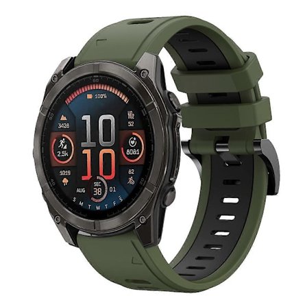 Silikonarmband för Garmin Fenix 8 AMOLED 47mm [DB]
