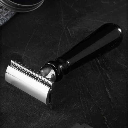 Zwart Modern Veiligheidsscheermes voor mannen - Safety razors