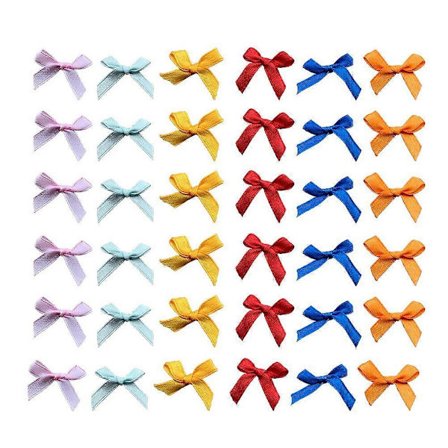 200 stk. sløyfebånd Håndsløyfer Dukkesløyfe Sko og Hatter Tilbehør Sløyfeknuter Hengepynt til Fest Gave Kostymetilbehør (Blandet Farge)[D]