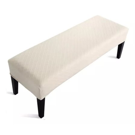 Elastisk Jacquard-trekk for spisebenk, beskytter, sjokoladebrun, glatt stoffdesign, beige