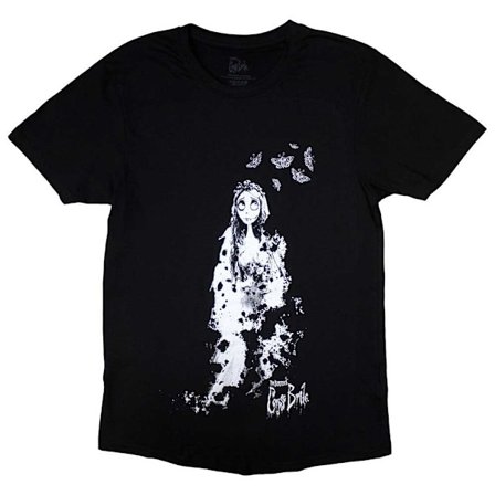 Corpse Bride Unisex Vuxen Fjärilar T-shirt XL Svart