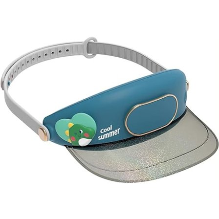 Ventilator Kølehat Ventilator Hat Solhat Udendørs Snapback Hat Justerbar Sommerhat Solbeskyttelse Solenergi Hat(cyan)