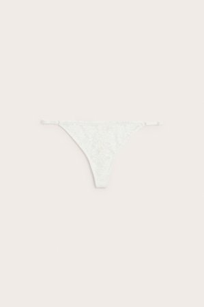 Kappahl | Stringtrosor i spets Offwhite XL | Offwhite