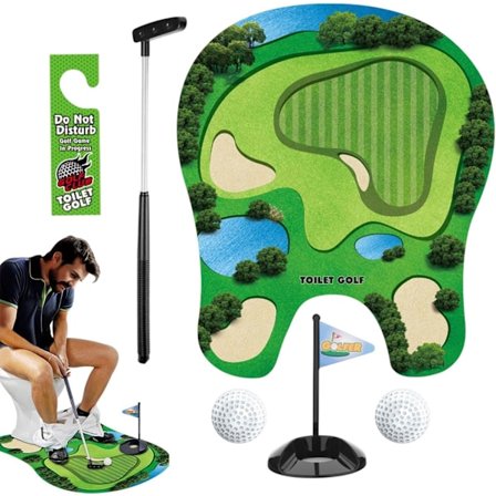Toilet Golf Spil, Miniature Toilet Golf, 80 x 69 cm Sjove Legeting Spil, Flerfarvet Bedårende Nyhedstilbehør