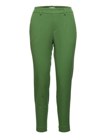 Objlisa Slim Pant Slimfit Byxor Stuprörsbyxor Grön Object