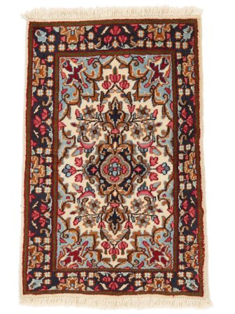 Oriental Kerman Rug 61X95 Dark Red/Black Wool