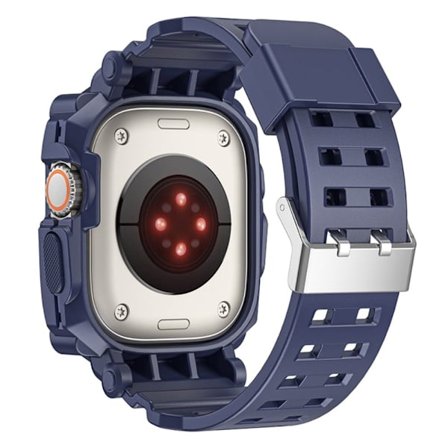 Fleksibelt klokkerem Apple Watch Ultra 49 mm integrert klokkerem med etui - Midnattsblå