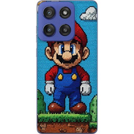Kompatibelt Mobildeksel til Motorola Motorola Edge 60 Stylus Super Mario plakat Nintendo retro spillkarakter 8bit piksel kunst klassiskt spillhelt mur
