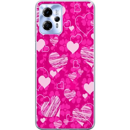 Yhteensopiva Puhelinkuori Motorola Motorola Moto G13 PopSydänKuviointi