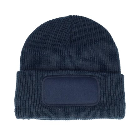 Beechfield - Ble cuff Beanie - French Navy Thinsulate Patch Cuff @ Hatstore