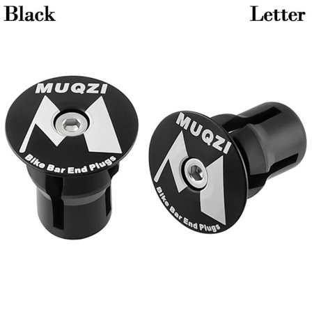 2st Ändpluggar Lås Handtag Styrplugg SVART BOKSTAV