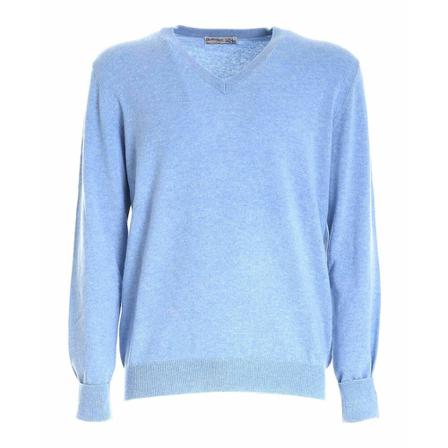 Ballantyne V -neck shirt Blå, Herre Strik