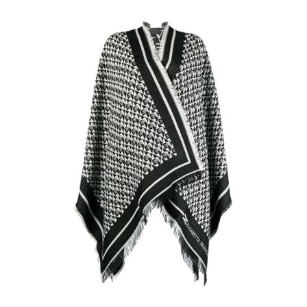 Elisabetta Franchi Capes Sort, Dame Poncho, Størrelse: ONE Size