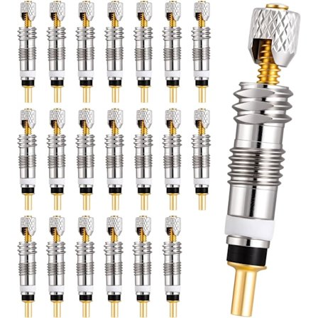 20 stk. profesjonelle Presta ventilkjerner og stamme, lekkasjesikre ventilkjerner, universelle