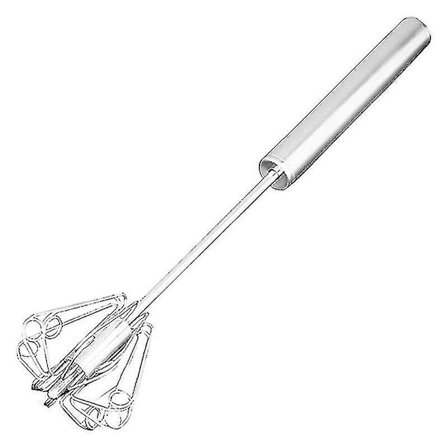 Halvautomatisk mikser eggpisker selvdreiende rustfritt stål visp håndmikser