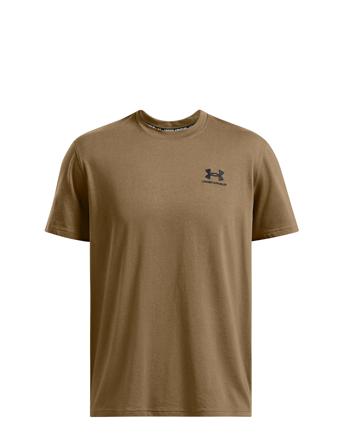 Ua M Logo Emb Heavyweight Ss Sport T-shirts Short-sleeved Brown Under Armour