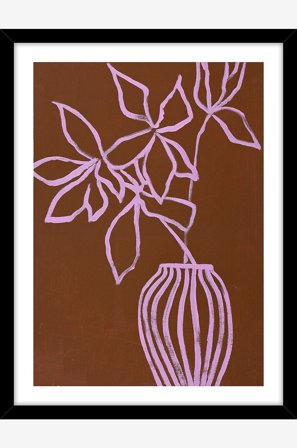 Malerifabrikken - Fine Art Board / Lilac umber / Svart ramme - Brun - Bilder & skilt - Fra Homeroom