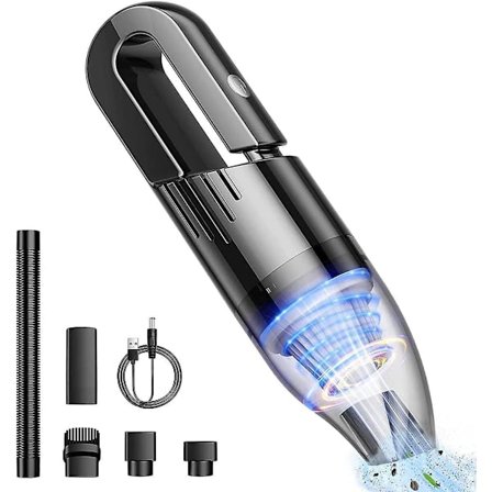 Mini Protable Car Vacuum Cordless,handheld Vacuum For Quick Cleaning, Hand Held Vacuuming, Dust Buster Cordless Rechargeable For Car Home And Office