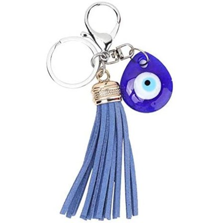 Tyrkisk blå nøkkelring med ondt øye - Lykkebringende hjemmedekor