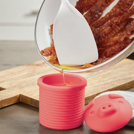 Piglet Silikon Bacon Fett Avtappning Bacon Fett Samlare Baco