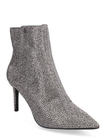 Alina Flex Bootie Shoes Boots Ankle Boots Ankle Boot - Heel Silver Michael Kors
