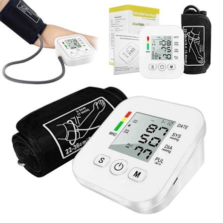 Blodtryksmåler til overarmen med hukommelsesfunktioner