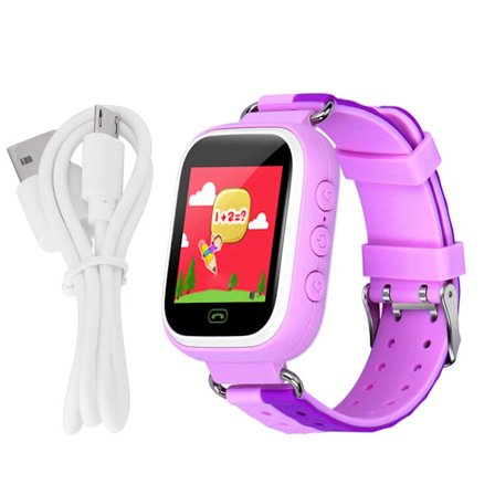 Børns 1,44-tommer Bluetooth Smartwatch Touch Screen SOS-opkald LBS Børneur (Pink)