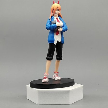 19cm Motorsåg Man Denji Anime Figur Power/denji Action Figur Motorsåg Man Denji Figurine Vuxen Samlarobjekt Modell Docka Leksak Present C