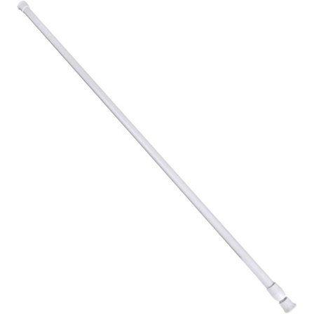 Justerbar teleskopisk spänningsgardinstång, ingen borrning, utdragbar duschstång (vit, 60-110 cm)