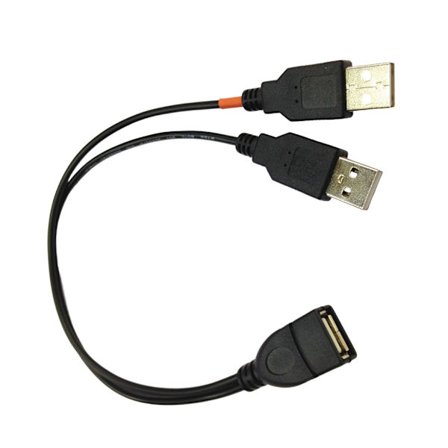 USB2.0 Kabel USB 2 Hane till Hona USB Y Splitter Data- och Laddningskabel med Flexibel Design 480Mbps Hastighet 25cm