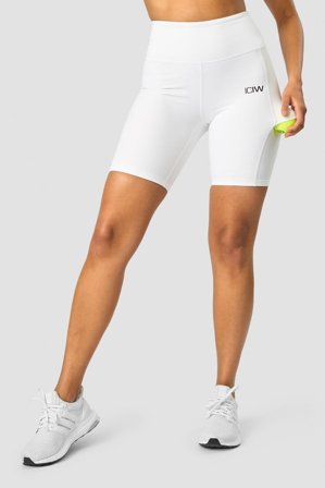 ICANIWILL - Training Biker Shorts White - Damer - Træningstøj fra ICIW