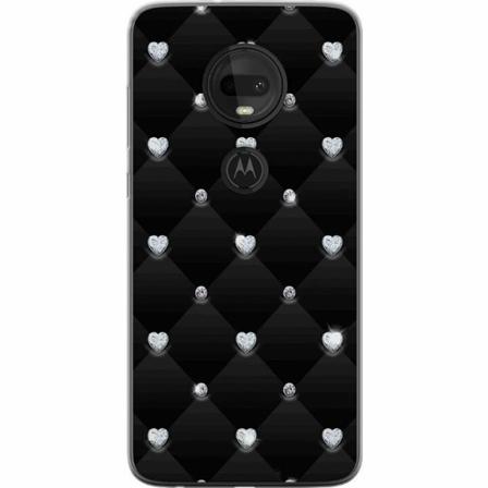 Motorola Moto G7 Mjukt Skal - Diamant Hjärta