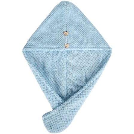 Tykt hårhåndkle med knapper, mikrofiberhåndkle, hårhårtørkekappe og