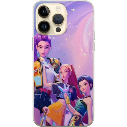 Kompatibelt Mobildeksel til Apple iPhone 14 Pro Max Futuristiske popdamer i neonfarger med magiske detaljer mot en drømmeaktig galaksebakgrunn