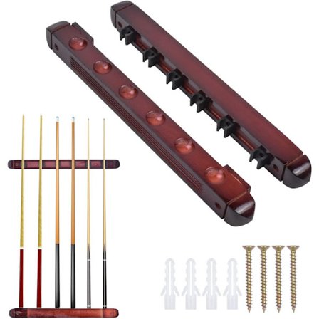 Billard Kø Hylde Vægmontering Pool Kø Holder Snooker Tilbehør Billard Kø Holdere til Skole, Hjem og Klubber