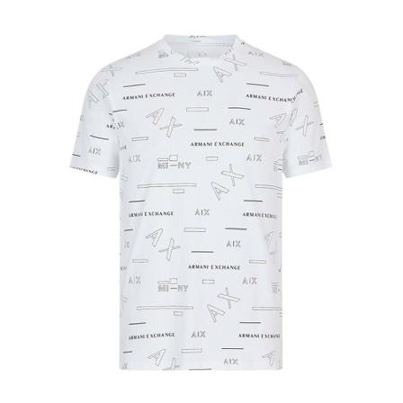 Armani Exchange, T-Shirts Wit, Heren, Maat:L